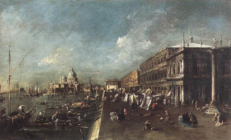 GRIMMER, Jacob View of the Molo towards the Santa Maria della Salute rg France oil painting art